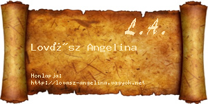 Lovász Angelina névjegykártya